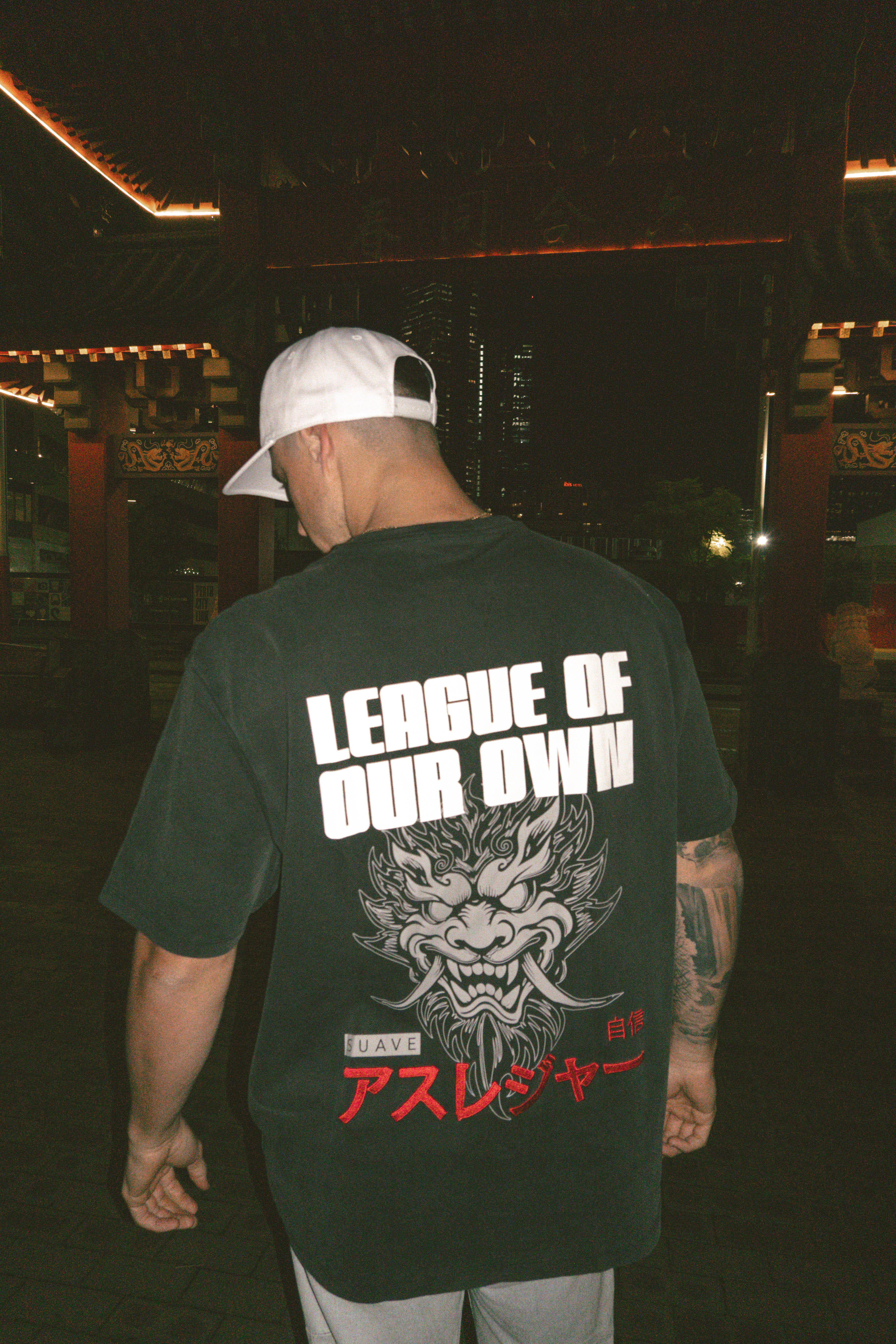 League Of Our Own Tee - Acid Wash Black