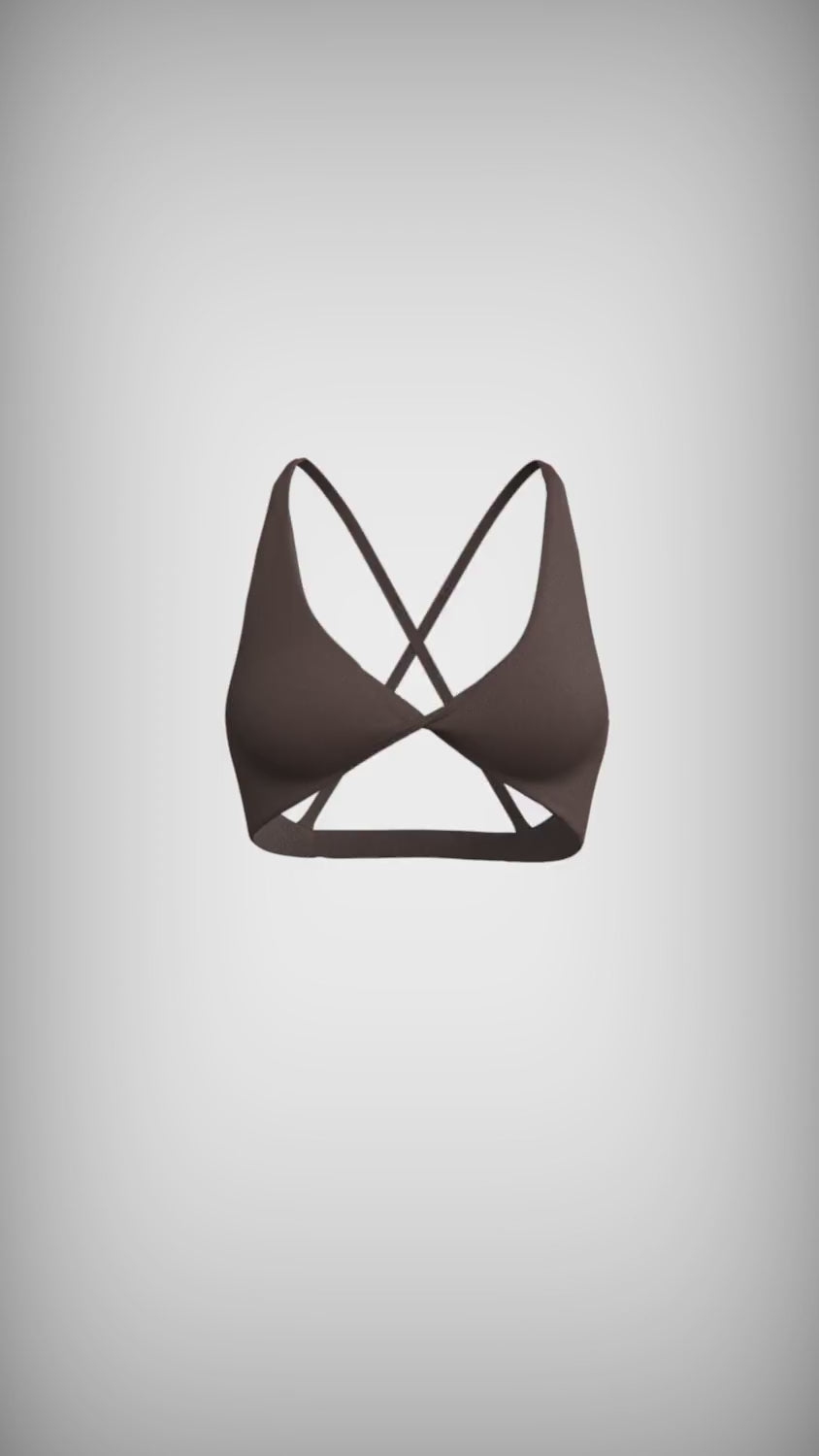 Essential Twist Bra - Chicory Coffee Brown