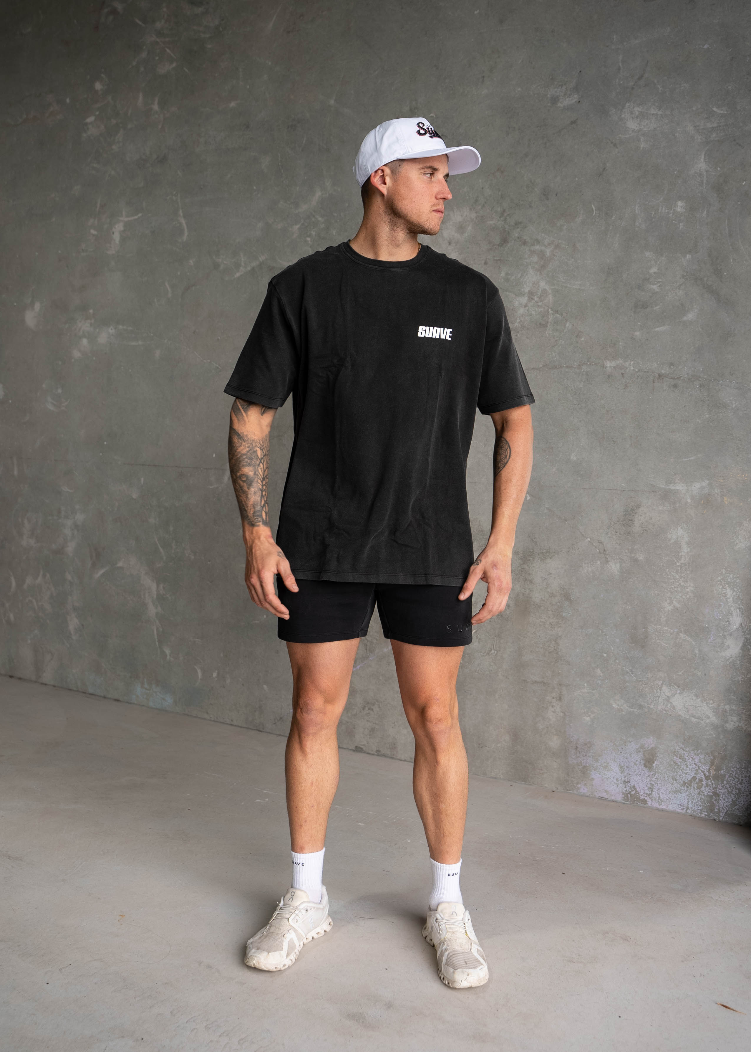 League Of Our Own Tee - Acid Wash Black