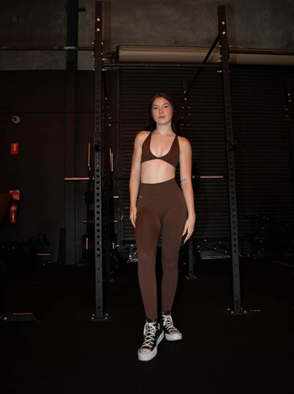 Essential Twist Bra - Chicory Coffee Brown