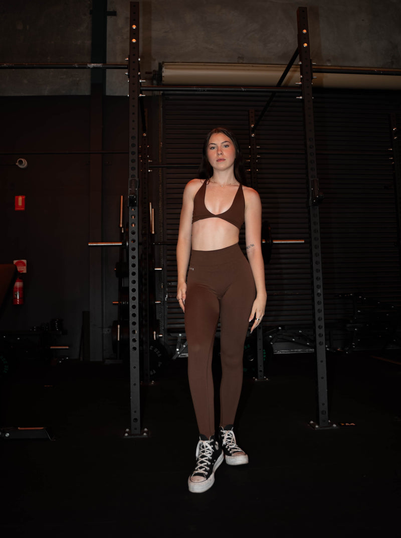 Essential Twist Bra - Chicory Coffee Brown
