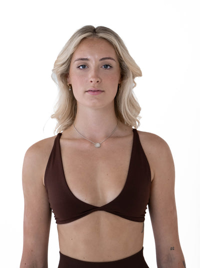 Essential Twist Bra - Chicory Coffee Brown