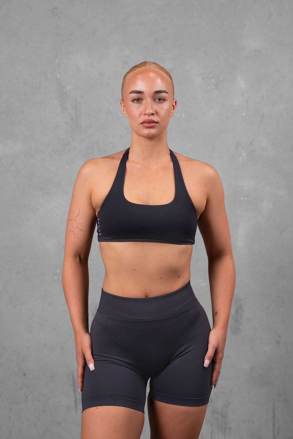 Lift Halter Bra - Charcoal