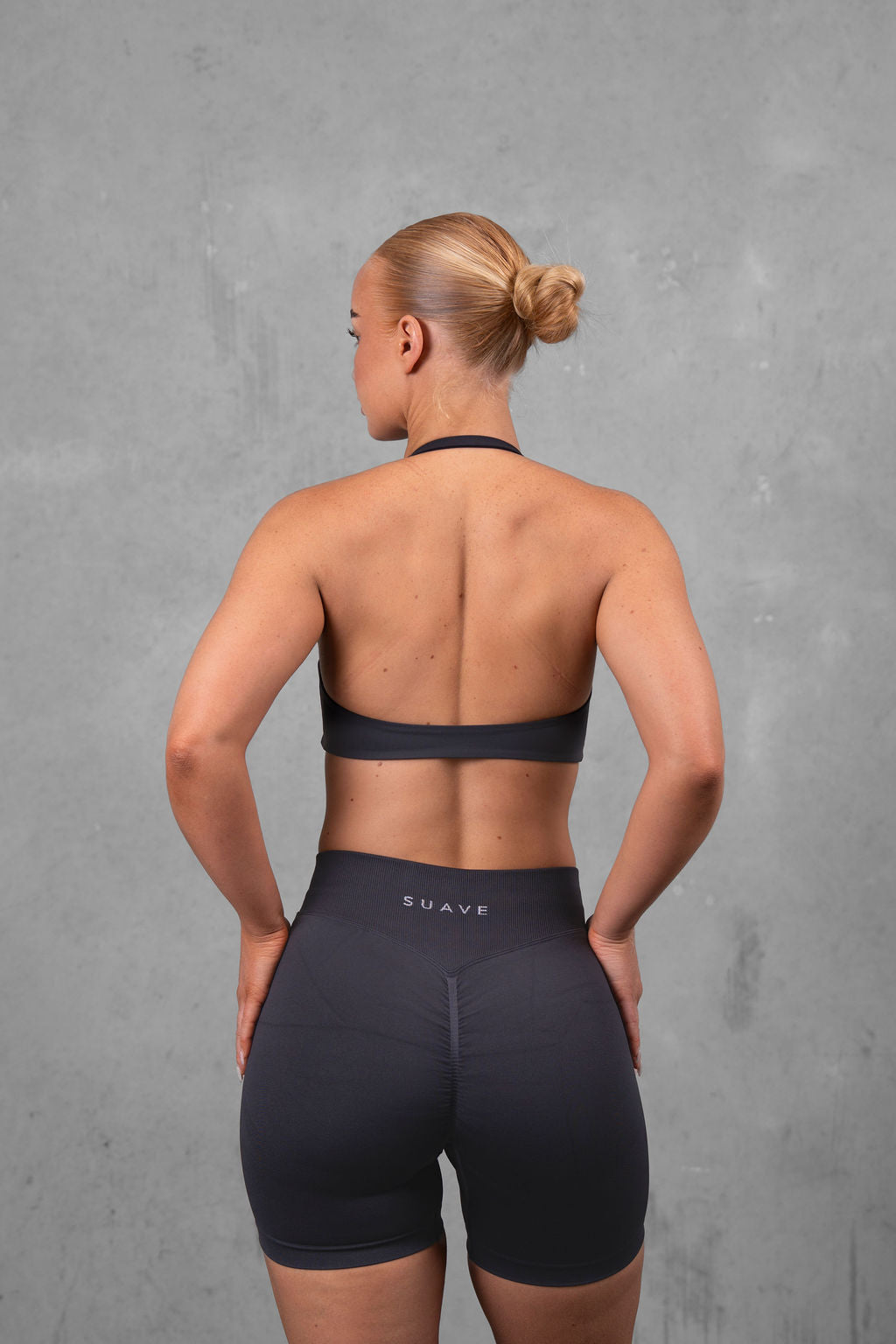 Lift Halter Bra - Charcoal