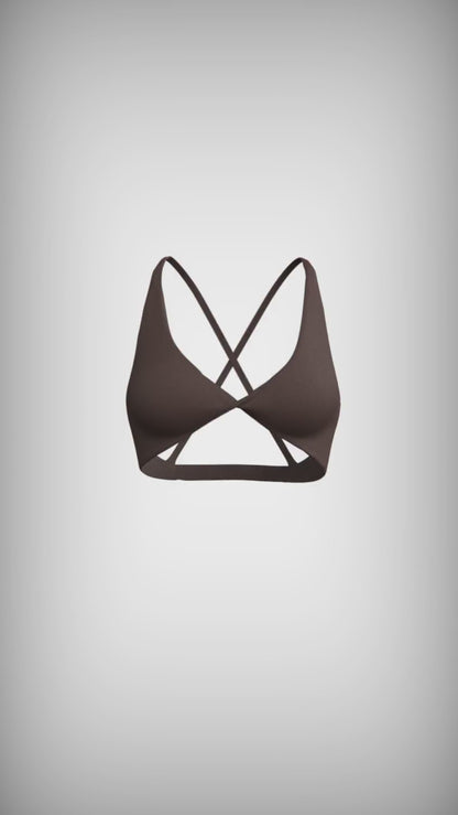 Essential Twist Bra - Chicory Coffee Brown